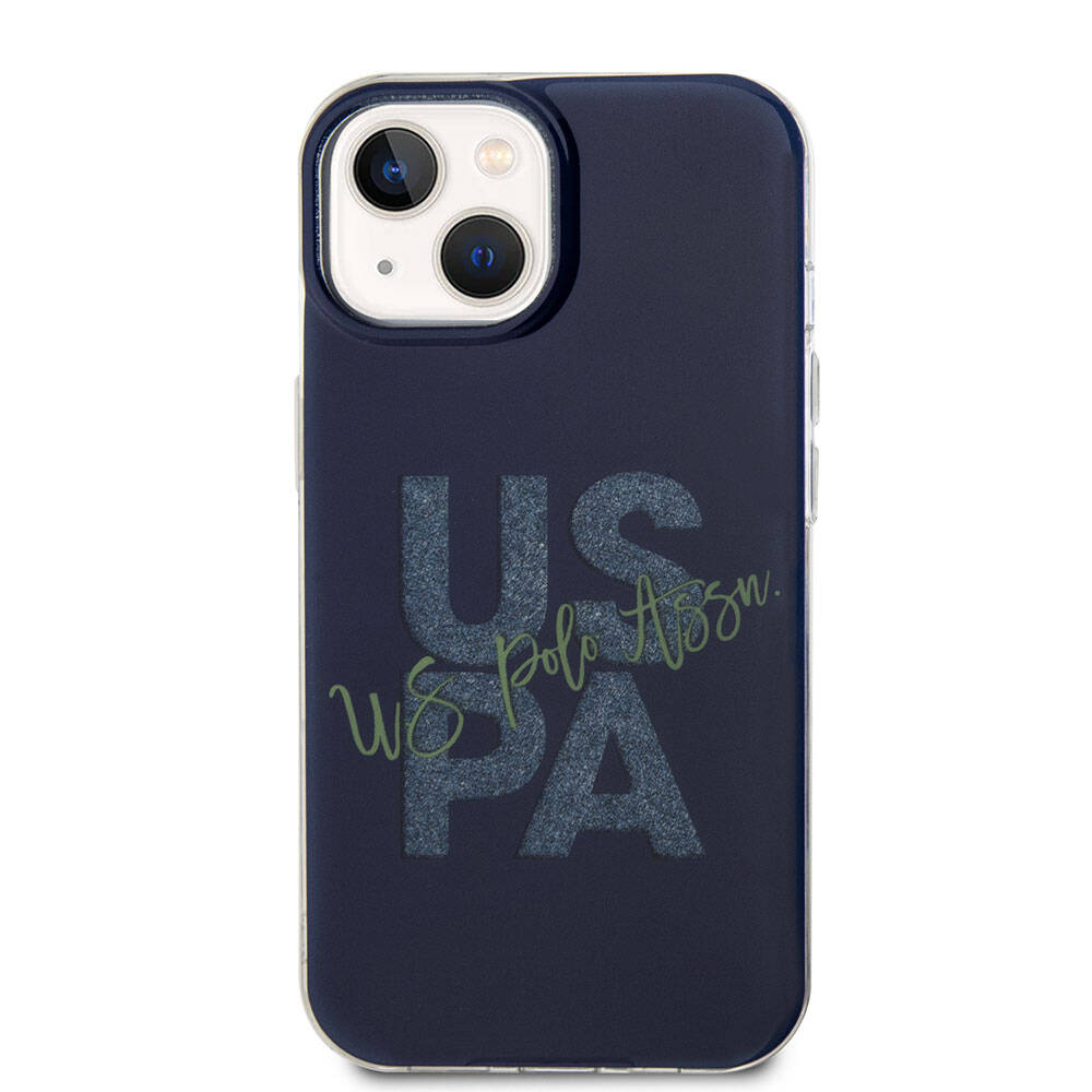 Apple iPhone 15 Uyumlu Kılıf U.S. Polo Assn. Orjinal Lisanslı Simli Parlak Alfabe Tasarım Kapak - 9