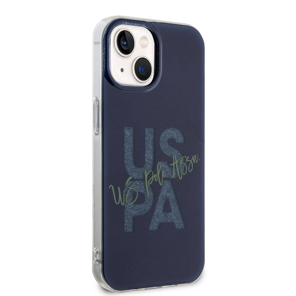 Apple iPhone 15 Uyumlu Kılıf U.S. Polo Assn. Orjinal Lisanslı Simli Parlak Alfabe Tasarım Kapak - 10