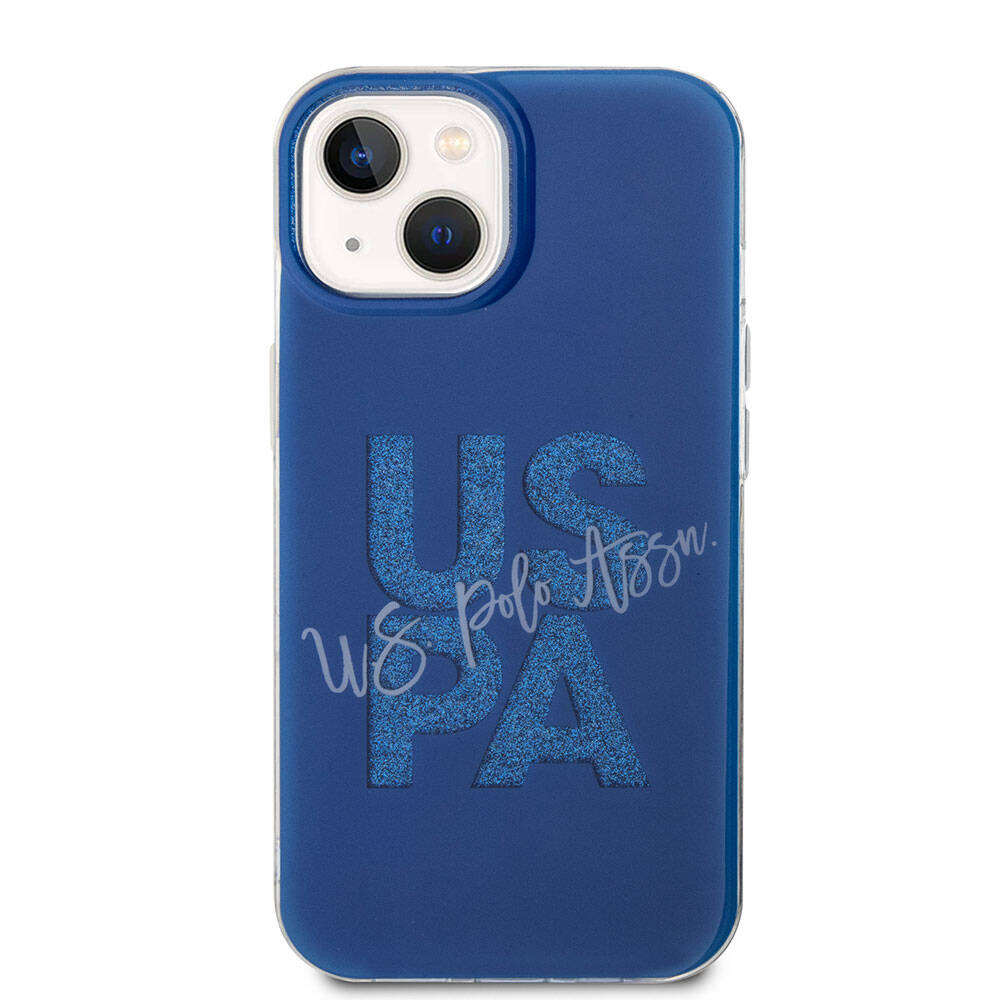 Apple iPhone 15 Uyumlu Kılıf U.S. Polo Assn. Orjinal Lisanslı Simli Parlak Alfabe Tasarım Kapak - 16