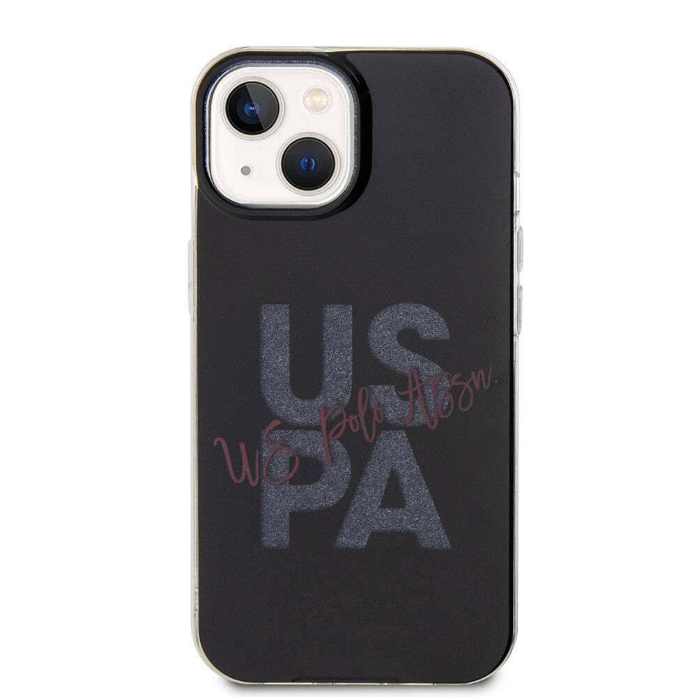 Apple iPhone 15 Uyumlu Kılıf U.S. Polo Assn. Orjinal Lisanslı Simli Parlak Alfabe Tasarım Kapak - 23