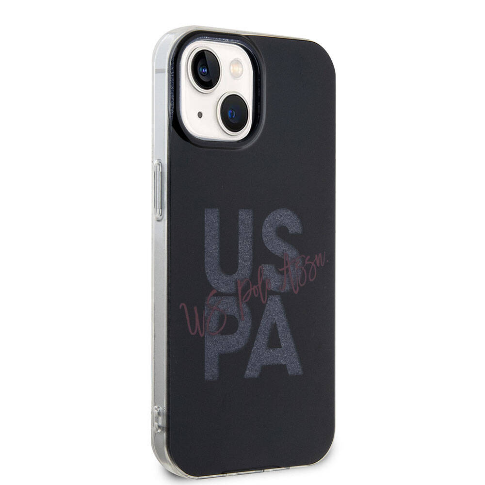 Apple iPhone 15 Uyumlu Kılıf U.S. Polo Assn. Orjinal Lisanslı Simli Parlak Alfabe Tasarım Kapak - 24
