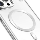 Apple iPhone 15 Pro Max Uyumlu Kılıf M-safe Şarj Özellikli Sararma Önleyici Youngkit Crystal Grid Kapak - 7