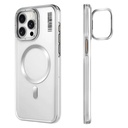 Apple iPhone 15 Pro Uyumlu Kılıf M-safe Şarj Özellikli Sararma Önleyici Youngkit Crystal Grid Kapak - 3