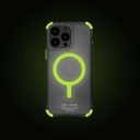 Apple iPhone 16 Pro Uyumlu Kılıf M-safe Şarj Özellikli Şeffaf Airbag Tasarımlı Skinarma Saido Nightglow Kapak - 1