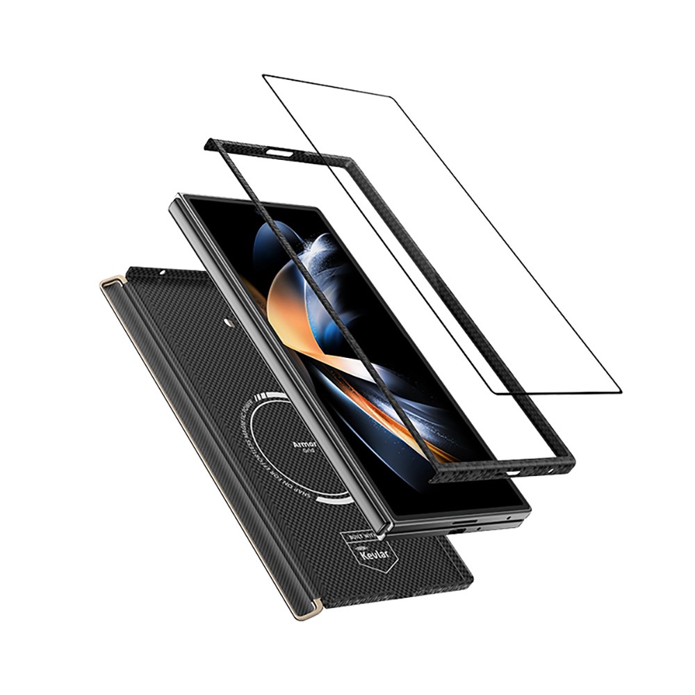 Samsung Galaxy Z Fold 7 Uyumlu Benks ArmorAir ArmorGrid Grand Combo Üçlü Aksesuar Seti (Ön Arka Kevlar Karbon Kapak + Ekran Koruyucu) - 4