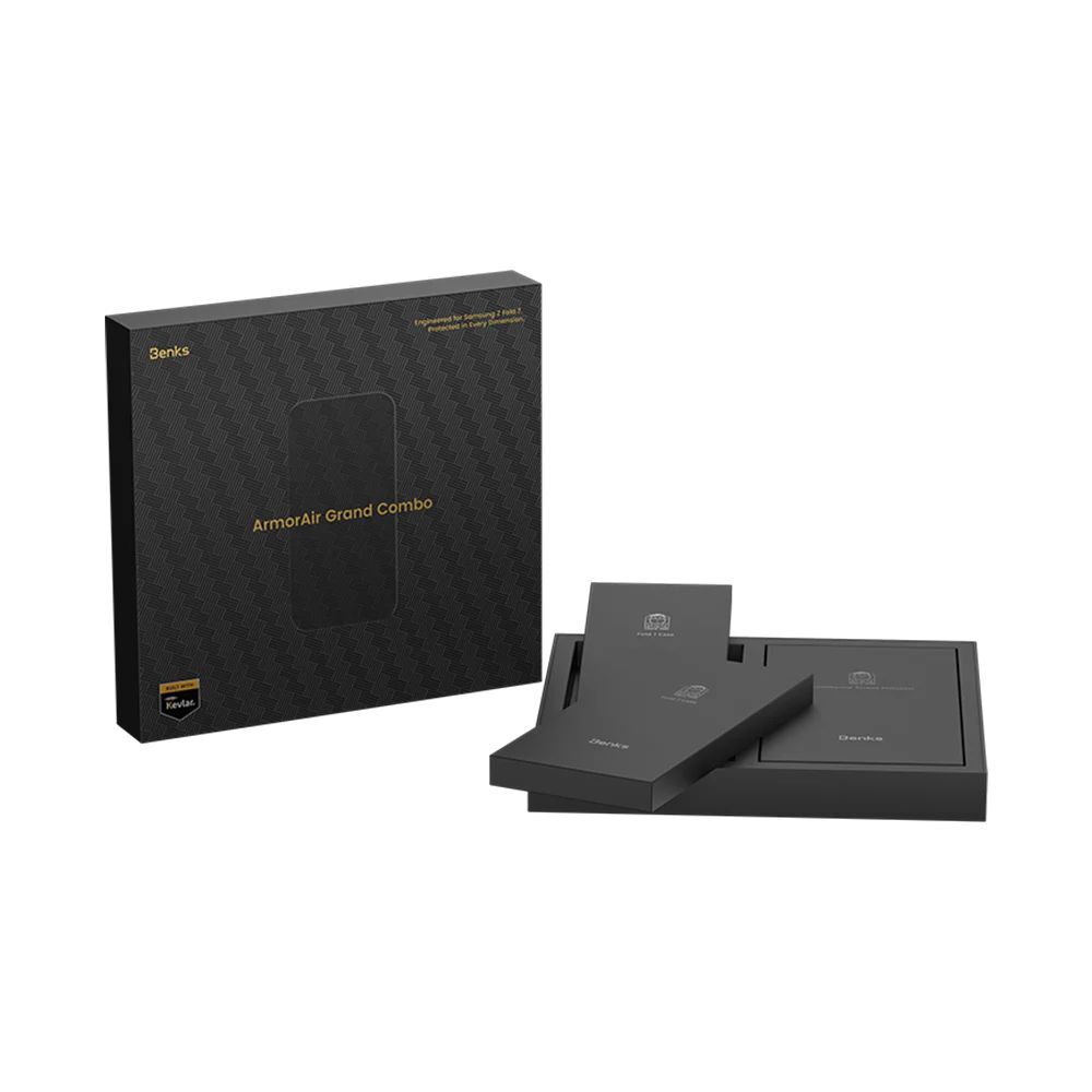 Samsung Galaxy Z Fold 7 Uyumlu Benks ArmorAir ArmorGrid Grand Combo Üçlü Aksesuar Seti (Ön Arka Kevlar Karbon Kapak + Ekran Koruyucu) - 8