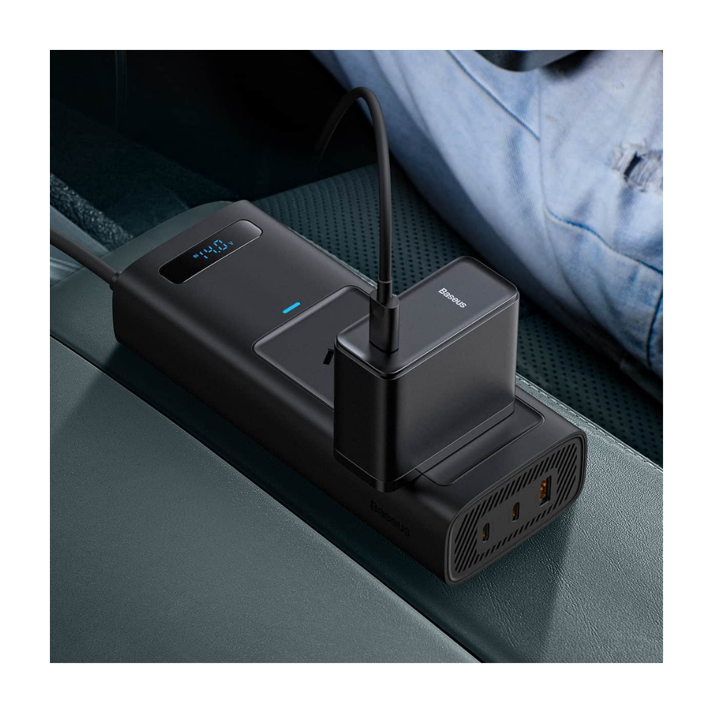 Baseus 150W Power Inverter Ac 220V Araç Içi Çakmaklık Çevirici Araç Çakmaklık Priz Dönüştürücü