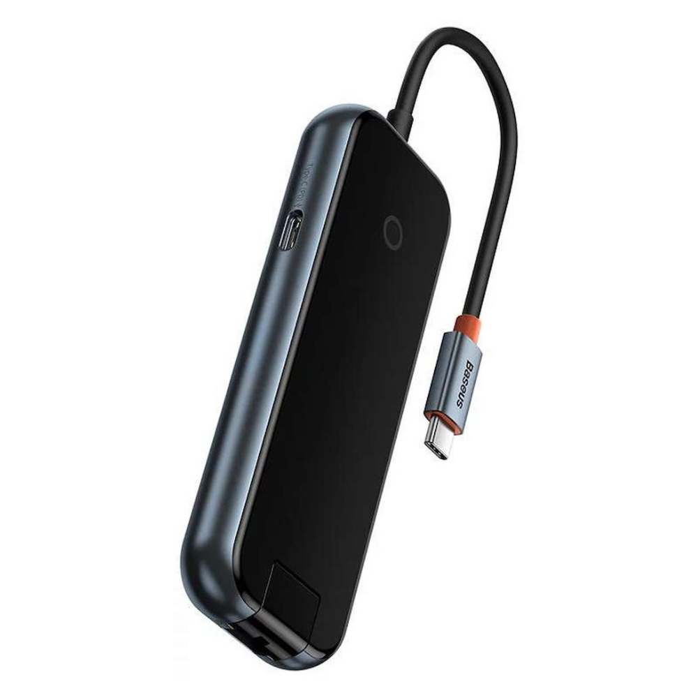 Baseus AcmeJoy Serisi 5 in 1 Çevirici Dönüştürücü HUB Type-C to 2xUSB 3.0 + USB 2.0 + USB-C PD + RJ45