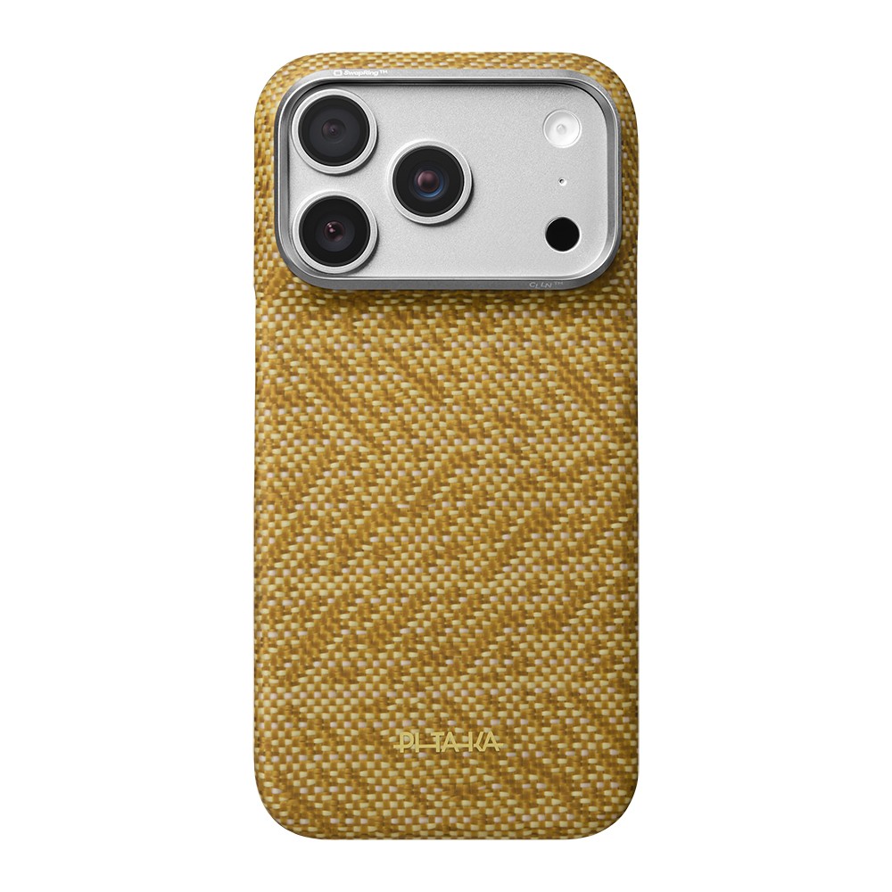 Apple iPhone 18 Pro Max Kılıf M-safe Şarj Özellikli Aramid Karbon Fiber Pitaka Wind Over Wheat Serisi Kapak - 1