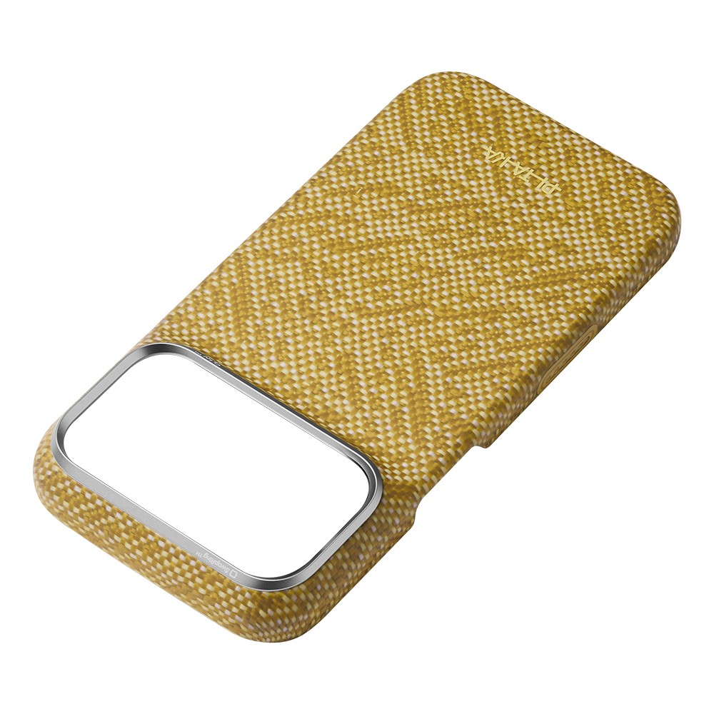 Apple iPhone 18 Pro Max Kılıf M-safe Şarj Özellikli Aramid Karbon Fiber Pitaka Wind Over Wheat Serisi Kapak - 3