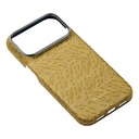 Apple iPhone 18 Pro Max Kılıf M-safe Şarj Özellikli Aramid Karbon Fiber Pitaka Wind Over Wheat Serisi Kapak - 5