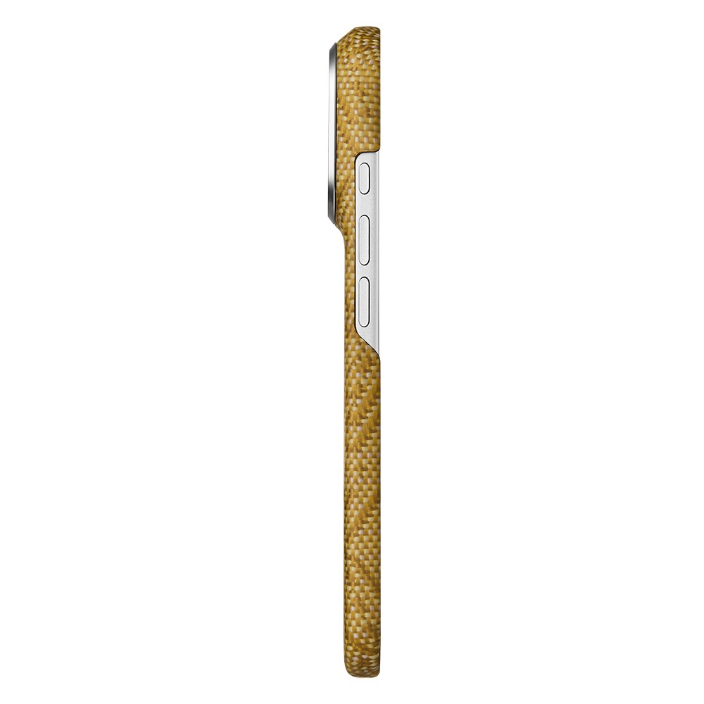 Apple iPhone 18 Pro Max Kılıf M-safe Şarj Özellikli Aramid Karbon Fiber Pitaka Wind Over Wheat Serisi Kapak - 6