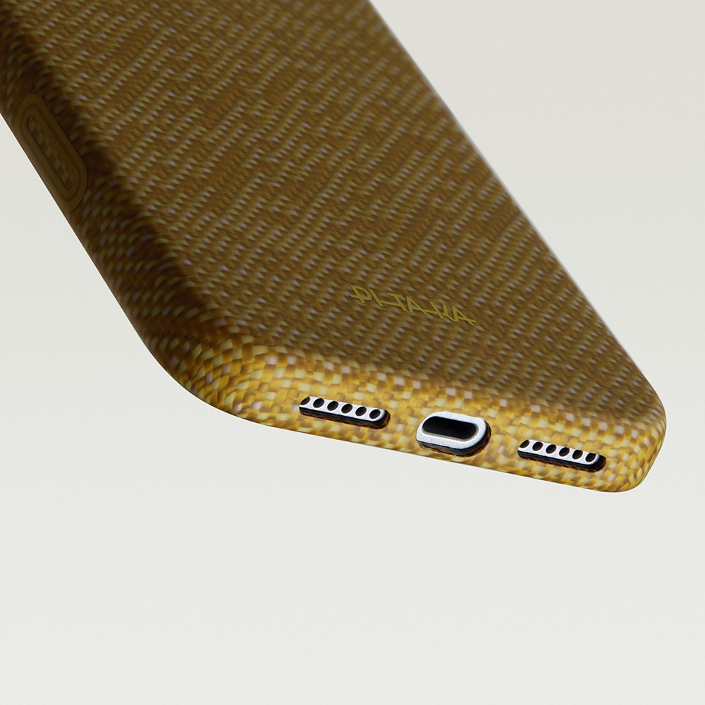 Apple iPhone 18 Pro Max Kılıf M-safe Şarj Özellikli Aramid Karbon Fiber Pitaka Wind Over Wheat Serisi Kapak - 10