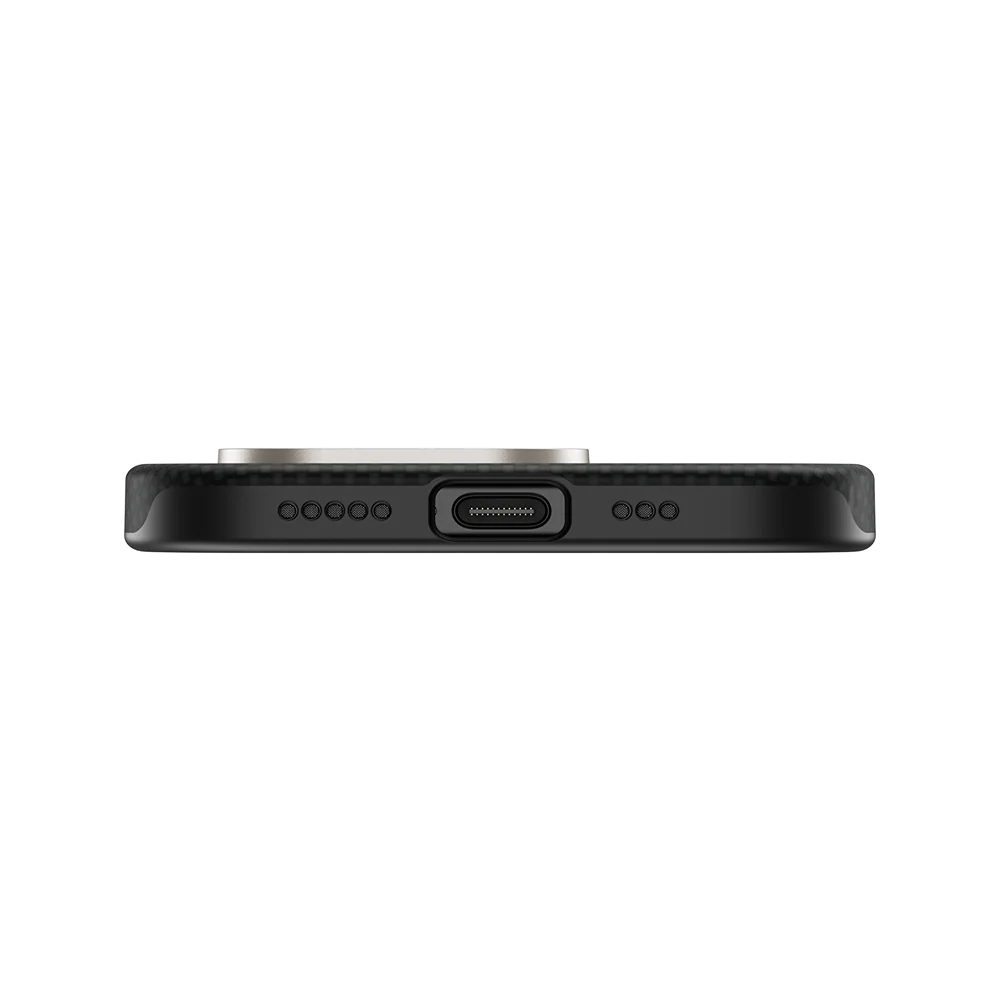 Apple iPhone 16 Pro Uyumlu Kılıf Magsafe Şarj Özellikli Karbon Fiber Tasarımlı Benks Prestige ArmorPro Kevlar Kapak - 7