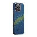 Apple iPhone 16 Pro Max Uyumlu Kılıf Magsafe Şarj Özellikli Lumintex Teknolojili Fosforlu Özellikli Aramid Fiber Pitaka Tactile Woven Starpeak Serisi Milky Way Galaxy Kapak - 1
