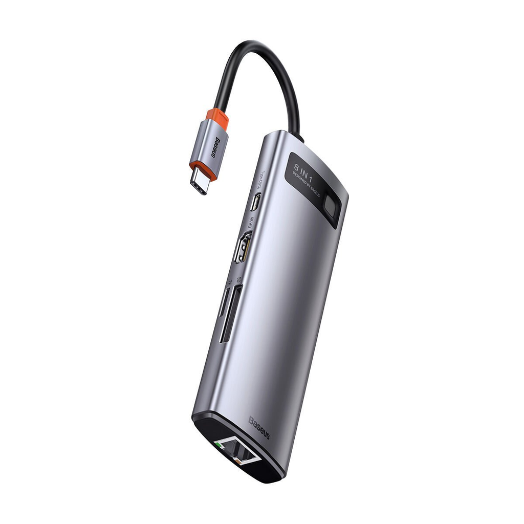 Baseus Metal Gleam Series 8 in 1 Type-C HUB Adaptör Çoklayıcı