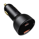 Baseus Superme 100W Pps Dijital Göstergeli Hızlı Araç Şarj Cihazı + 100W Type-C to Type-C Kablo