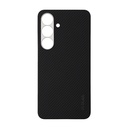 Samsung Galaxy S25 Uyumlu Plus Kılıf Magsafe Şarj Özellikli 600D Aramid Fiber Pitaka Ultra-Slim Classic Serisi Black-Grey Twill Kapak - 1
