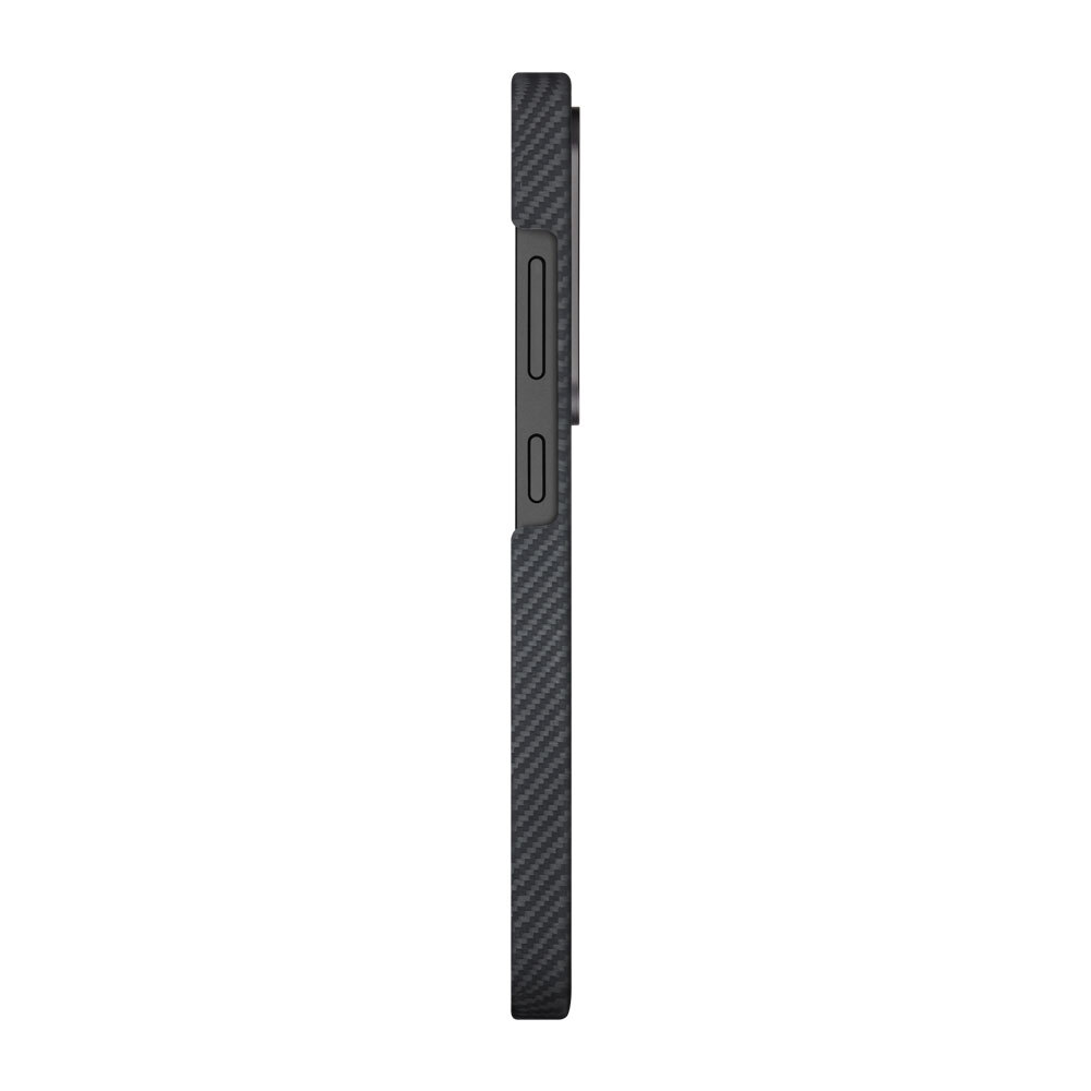 Samsung Galaxy S25 Uyumlu Ultra Kılıf Magsafe Şarj Özellikli 600D Aramid Fiber Pitaka Ultra-Slim Classic Serisi Black-Grey Twill Kapak - 1