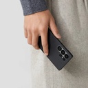 Samsung Galaxy S25 Uyumlu Ultra Kılıf Magsafe Şarj Özellikli 600D Aramid Fiber Pitaka Ultra-Slim Classic Serisi Black-Grey Twill Kapak - 9