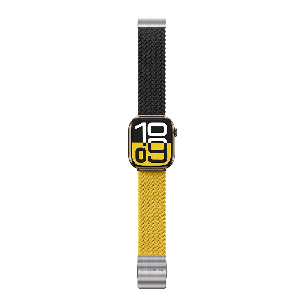 Apple Watch 10 46mm Amazingthing Glamour Blend Hasır Kordon - 2