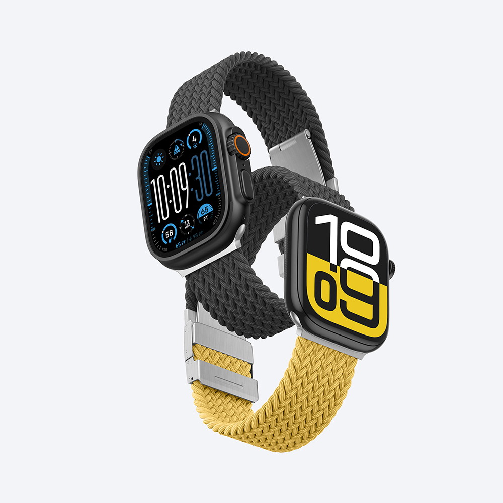 Apple Watch 10 46mm Amazingthing Glamour Blend Hasır Kordon - 3