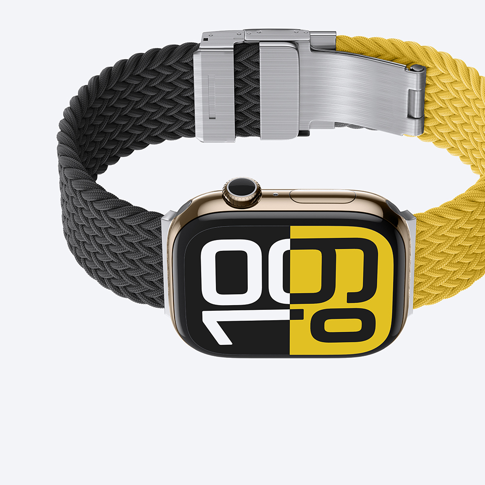 Apple Watch 10 46mm Amazingthing Glamour Blend Hasır Kordon - 6