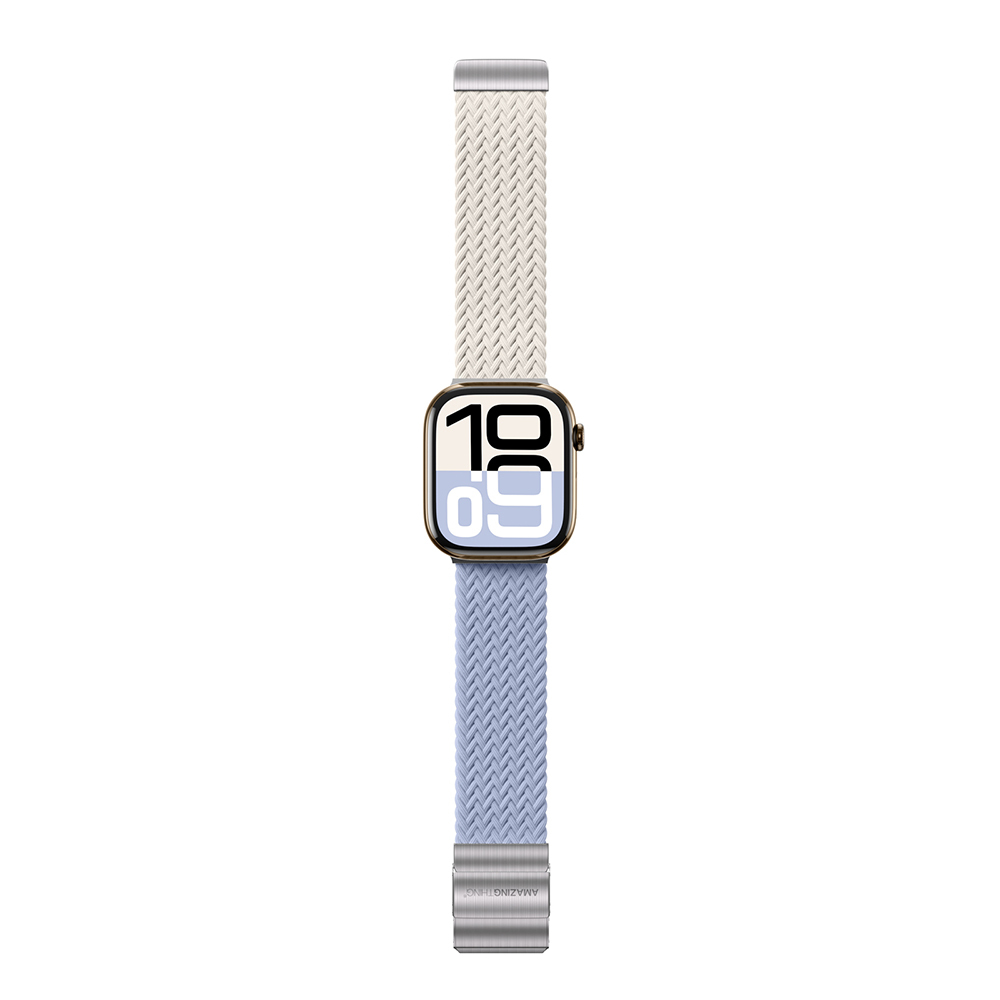 Apple Watch 10 46mm Amazingthing Glamour Blend Hasır Kordon - 26