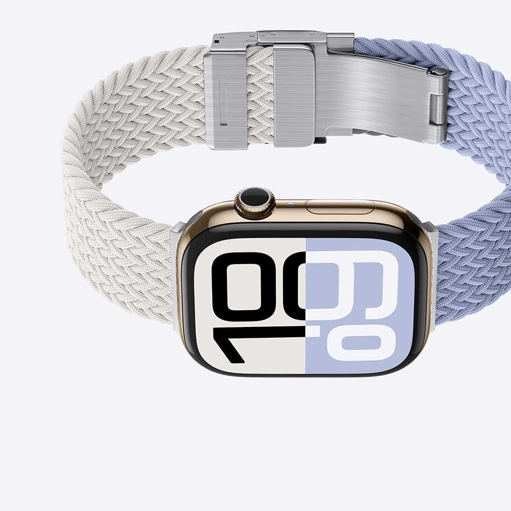 Apple Watch 10 46mm Amazingthing Glamour Blend Hasır Kordon - 31