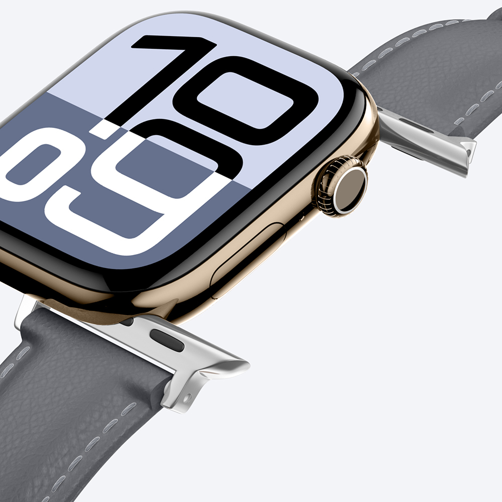 Apple Watch 10 46mm Amazingthing Glamour Class Deri Kordon - 4