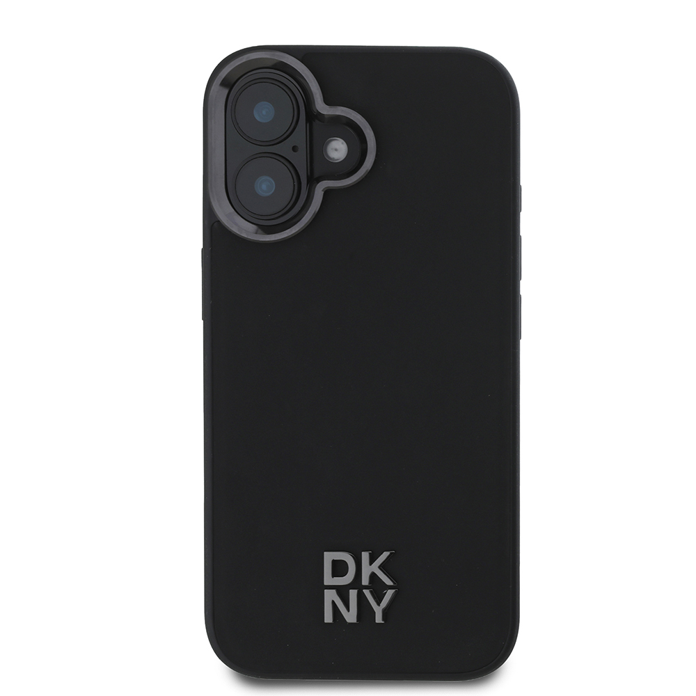 Apple iPhone 16 Uyumlu Kılıf DKNY Orjinal Lisanslı Magsafe Şarj Özellikli Metal Logolu PU Deri Plain Kapak - 2