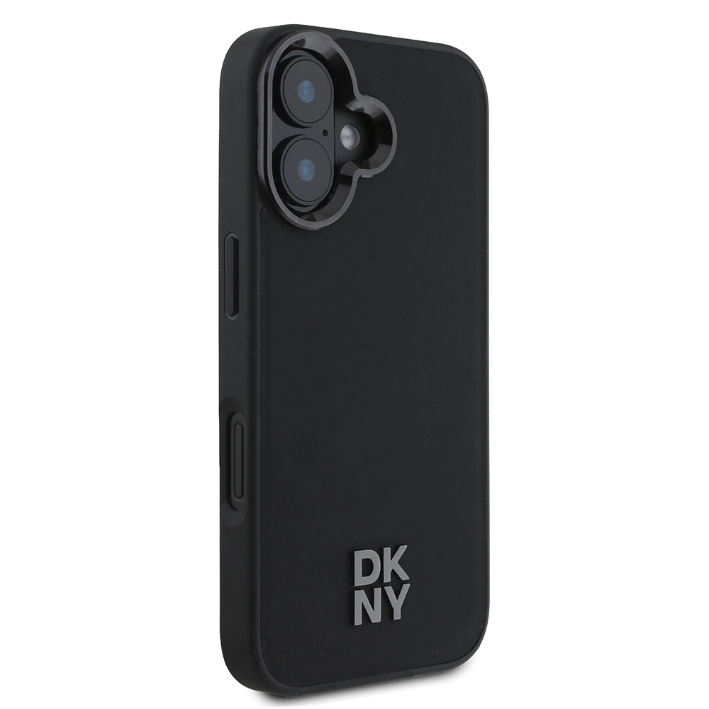 Apple iPhone 16 Uyumlu Kılıf DKNY Orjinal Lisanslı Magsafe Şarj Özellikli Metal Logolu PU Deri Plain Kapak - 3