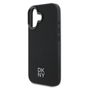 Apple iPhone 16 Uyumlu Kılıf DKNY Orjinal Lisanslı Magsafe Şarj Özellikli Metal Logolu PU Deri Plain Kapak - 5