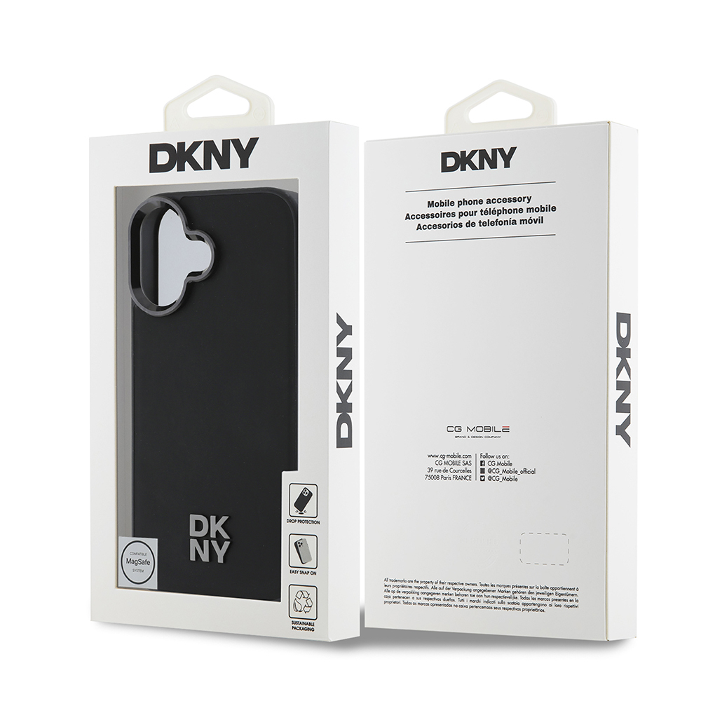 Apple iPhone 16 Uyumlu Kılıf DKNY Orjinal Lisanslı Magsafe Şarj Özellikli Metal Logolu PU Deri Plain Kapak - 7