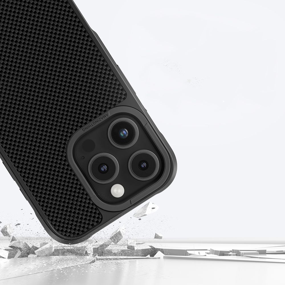 Apple iPhone 16 Pro Uyumlu Kılıf Magsafe Şarj Özellikli 600D Aramid Fiber Amazingthing Titan Max Serisi Kapak - 9