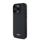 Apple iPhone 16 Pro Uyumlu Kılıf DKNY Orjinal Lisanslı Magsafe Şarj Özellikli Metal Logolu PU Deri Grained Kapak - 1
