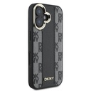 Apple iPhone 16 Uyumlu Kılıf DKNY Orjinal Lisanslı Magsafe Şarj Özellikli 3D Yazılı Checkered Pattern Kapak - 10