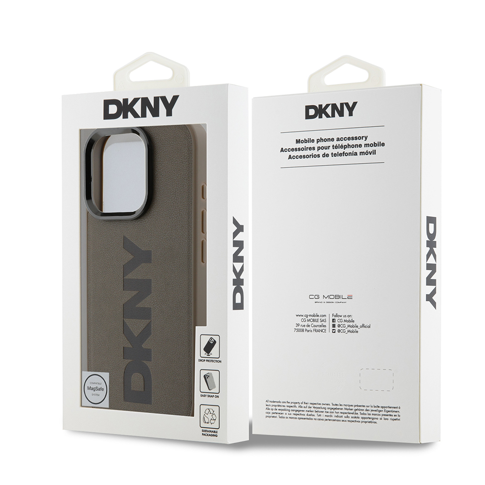 Apple iPhone 16 Pro Max Uyumlu Kılıf DKNY Orjinal Lisanslı Magsafe Şarj Özellikli PU Deri Plain Kapak - 7