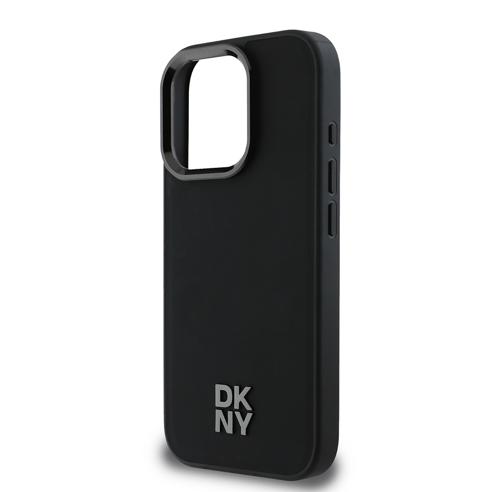 Apple iPhone 16 Pro Uyumlu Kılıf DKNY Orjinal Lisanslı Magsafe Şarj Özellikli Metal Logolu PU Deri Plain Kapak - 5