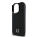 Apple iPhone 16 Pro Uyumlu Kılıf DKNY Orjinal Lisanslı Magsafe Şarj Özellikli Metal Logolu PU Deri Plain Kapak - 5