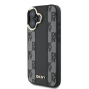 Apple iPhone 16 Plus Uyumlu Kılıf DKNY Orjinal Lisanslı Magsafe Şarj Özellikli 3D Yazılı Checkered Pattern Kapak - 1