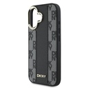 Apple iPhone 16 Plus Uyumlu Kılıf DKNY Orjinal Lisanslı Magsafe Şarj Özellikli 3D Yazılı Checkered Pattern Kapak - 5