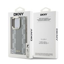 Apple iPhone 16 Pro Uyumlu Kılıf DKNY Orjinal Lisanslı Magsafe Şarj Özellikli 3D Yazılı Checkered Pattern Kapak - 5