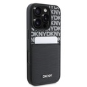 Apple iPhone 16 Pro Uyumlu Kılıf DKNY Orjinal Lisanslı Kartlıklı 3D Yazılı Repeat Texture Pattern Kapak - 3