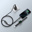 Amazingthing Thunder Pro 7X 100W Apple Watch Serisi Akıllı Saat Wireless 4in1 Type-C PD - Usb Hızlı Şarj Kablosu 1.5M - 6