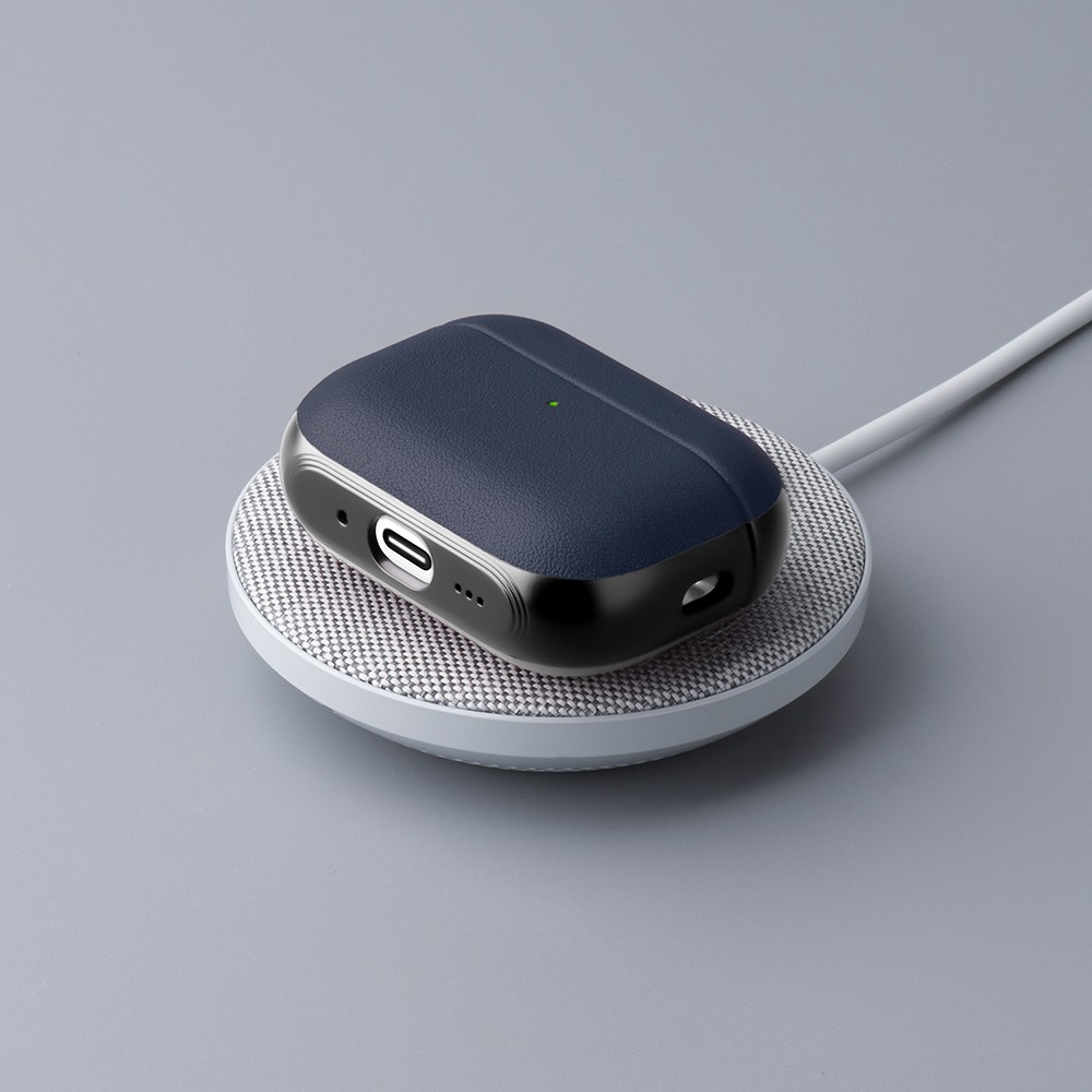 Apple AirPods Pro 3 Uyumlu Kılıf M-Safe Şarj Özellikli Mutural Poying Serisi Deri Tasarımlı Kapak - 4