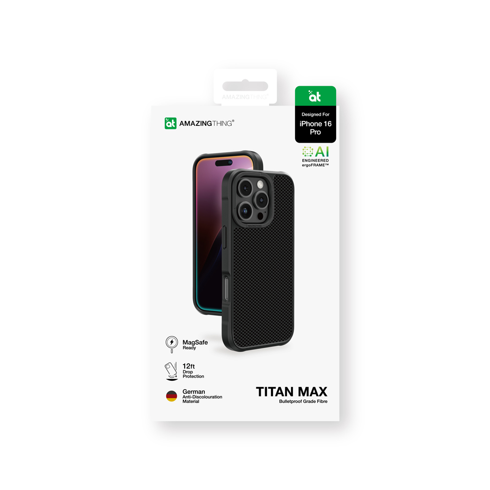 Apple iPhone 16 Pro Uyumlu Kılıf Magsafe Şarj Özellikli 1500D Aramid Fiber Amazingthing Titan Max Serisi Kapak - 11