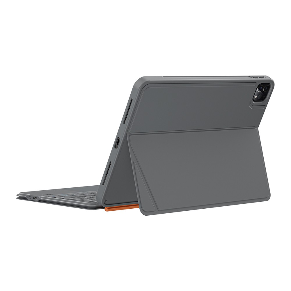 Apple iPad 10.9 2022 Uyumlu (5.Nesil) Wiwu MK-005 Combo 3in1 Kalem Bölmeli Klavyeli Standlı Kılıf - 6