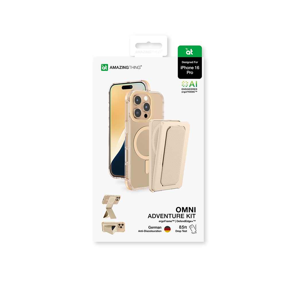 Apple iPhone 16 Pro Uyumlu Kılıf Magsafe Şarj Özellikli Standlı Kartlıklı Set Amazingthing Omni Adventure Serisi Kapak - 28