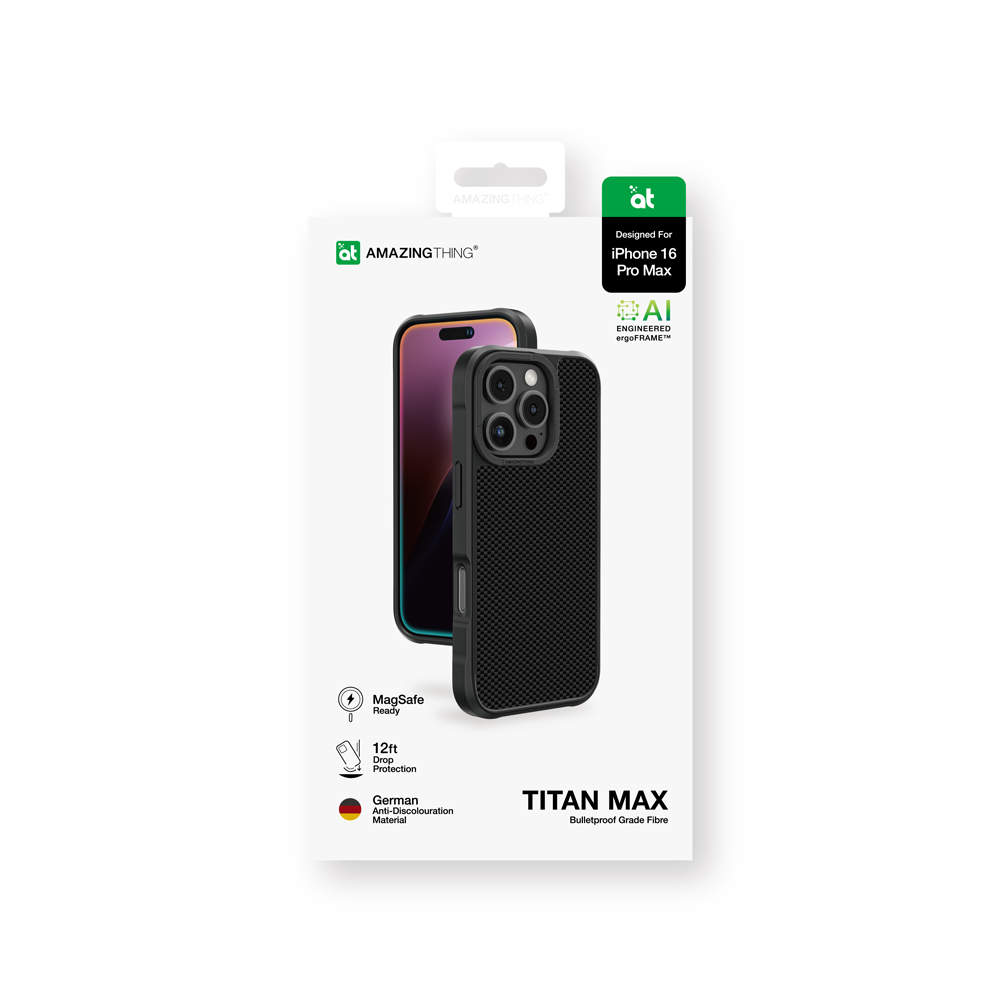 Apple iPhone 16 Pro Max Uyumlu Kılıf Magsafe Şarj Özellikli 1500D Aramid Fiber Amazingthing Titan Max Serisi Kapak - 11